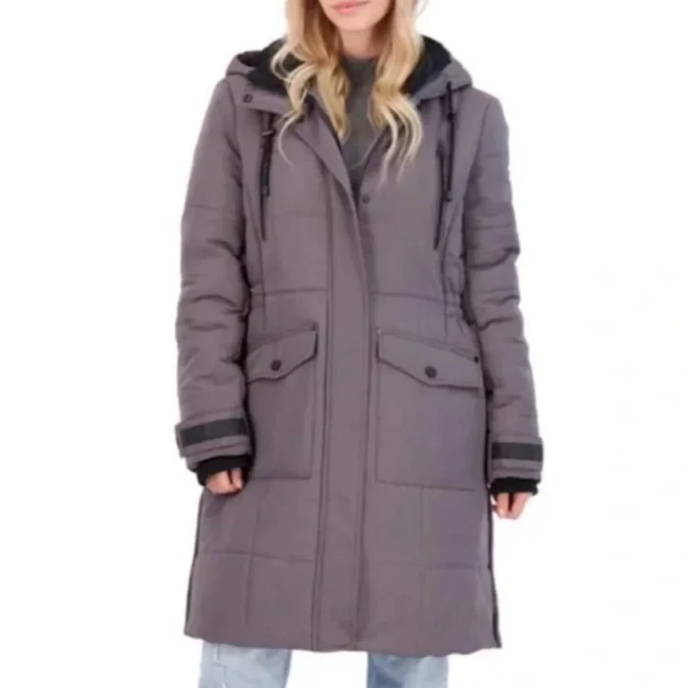 Lucky Brand Puffer Hooded Jacket NWT L